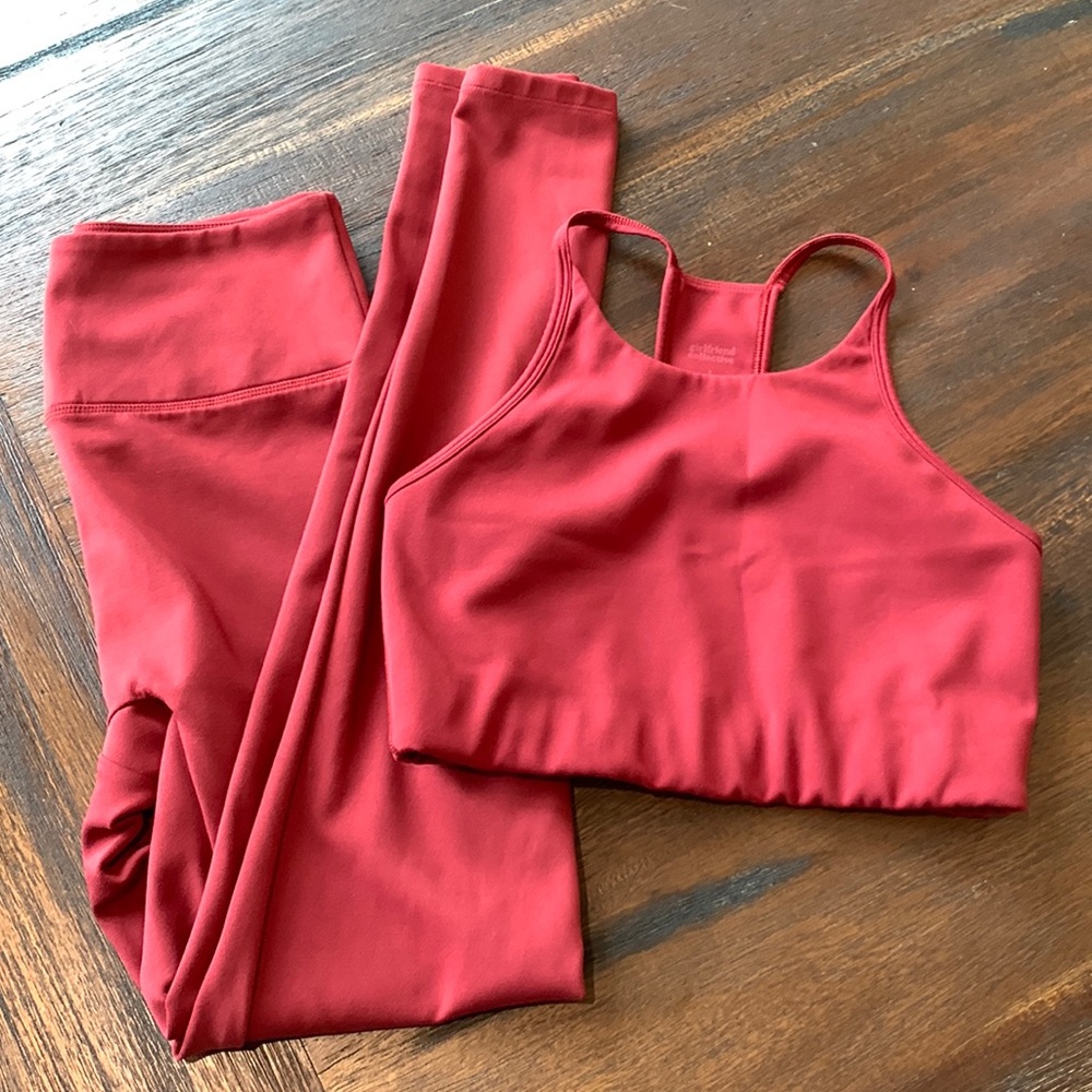 Girlfriend Collective Halter Bra and Leggings